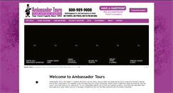 Desktop Screenshot of ambassadortours.com